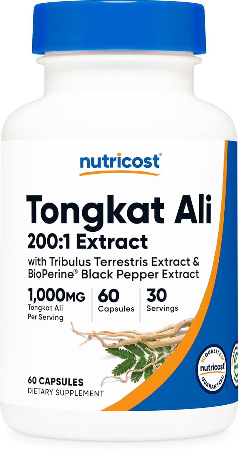 Nutricost, Tongkat ali, 1000 mg, 60 cápsulas (500 mg por cápsula)